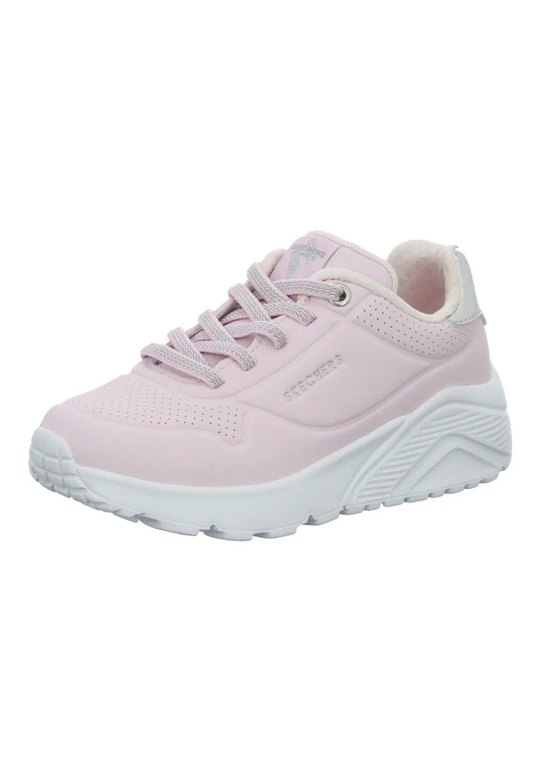 Детские кроссовки с металлическим покрытием UNO LITE METTALIC MODE Skechers, Rosa Silber Weiss