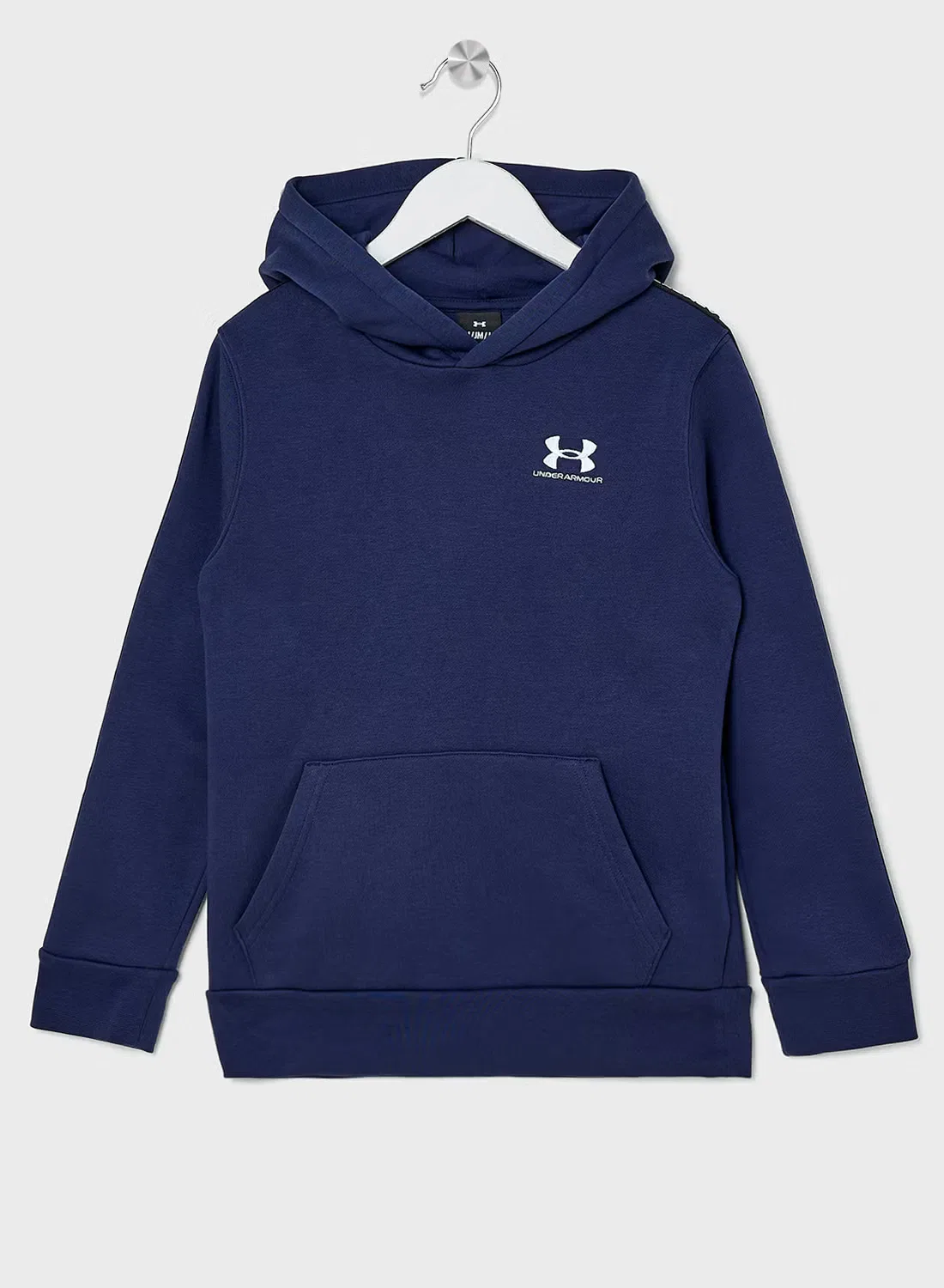 Худи с логотипом Boys' UA Icon Fleece Taping Under Armour, темно-синий