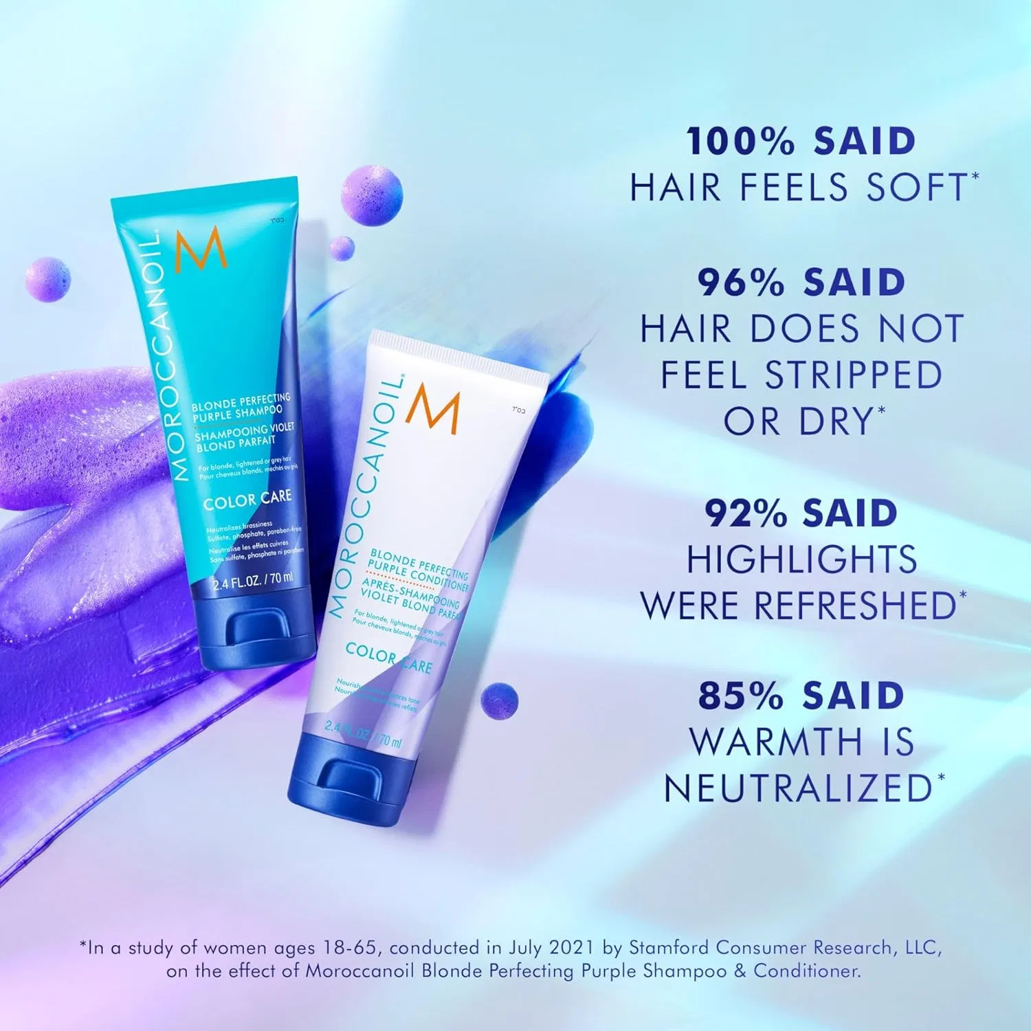 Фиолетовый кондиционер для светлых волос «Blonde Perfecting» от Moroccanoil — фото 2
