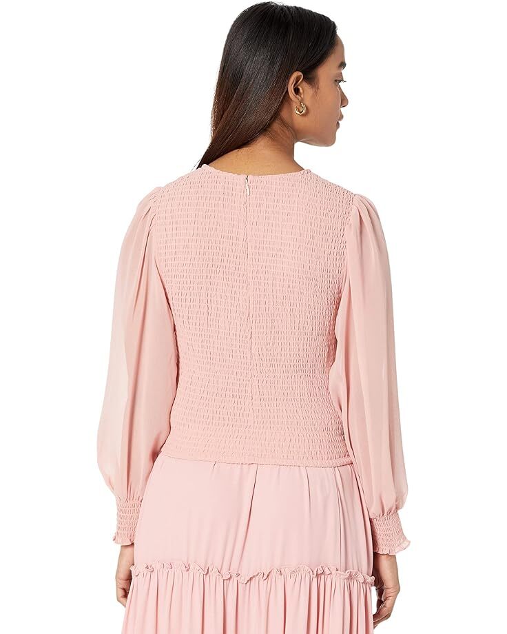 

Топ 1.STATE Long Sleeve Smocked Cuff Bodice Top, цвет Blush