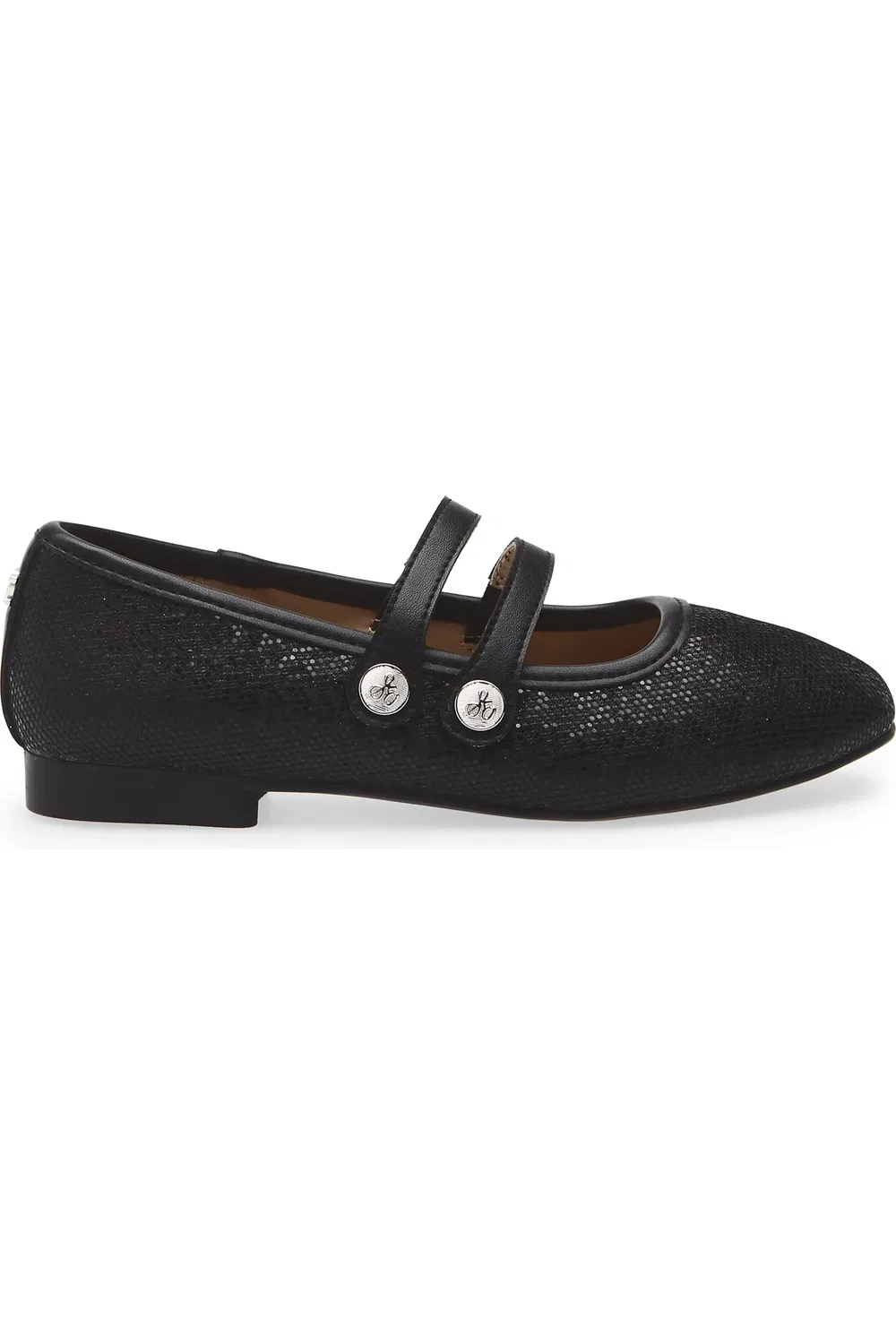 Детские туфли Мэри Джейн с блестками Maeve Button Sam Edelman, черный — фото 3