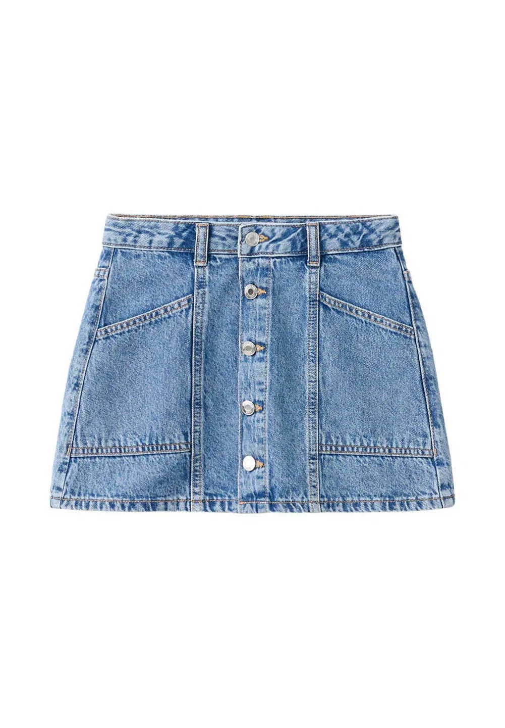 Детская мини-юбка Mango Kids, Blue Denim — фото 3