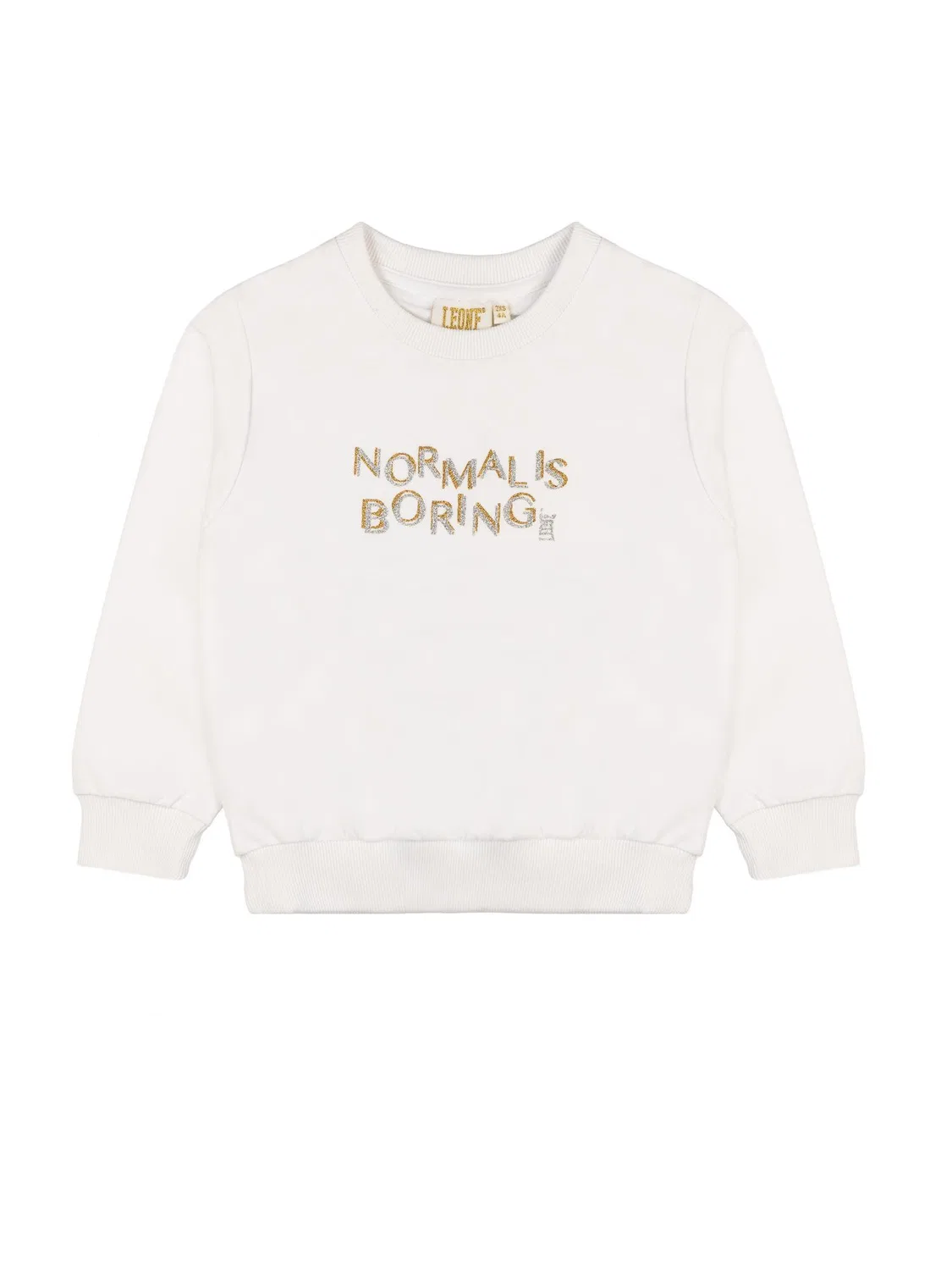 Детский свитшот для девочек с принтом Glanzende Linie Leone 1947 Apparel, Weiss