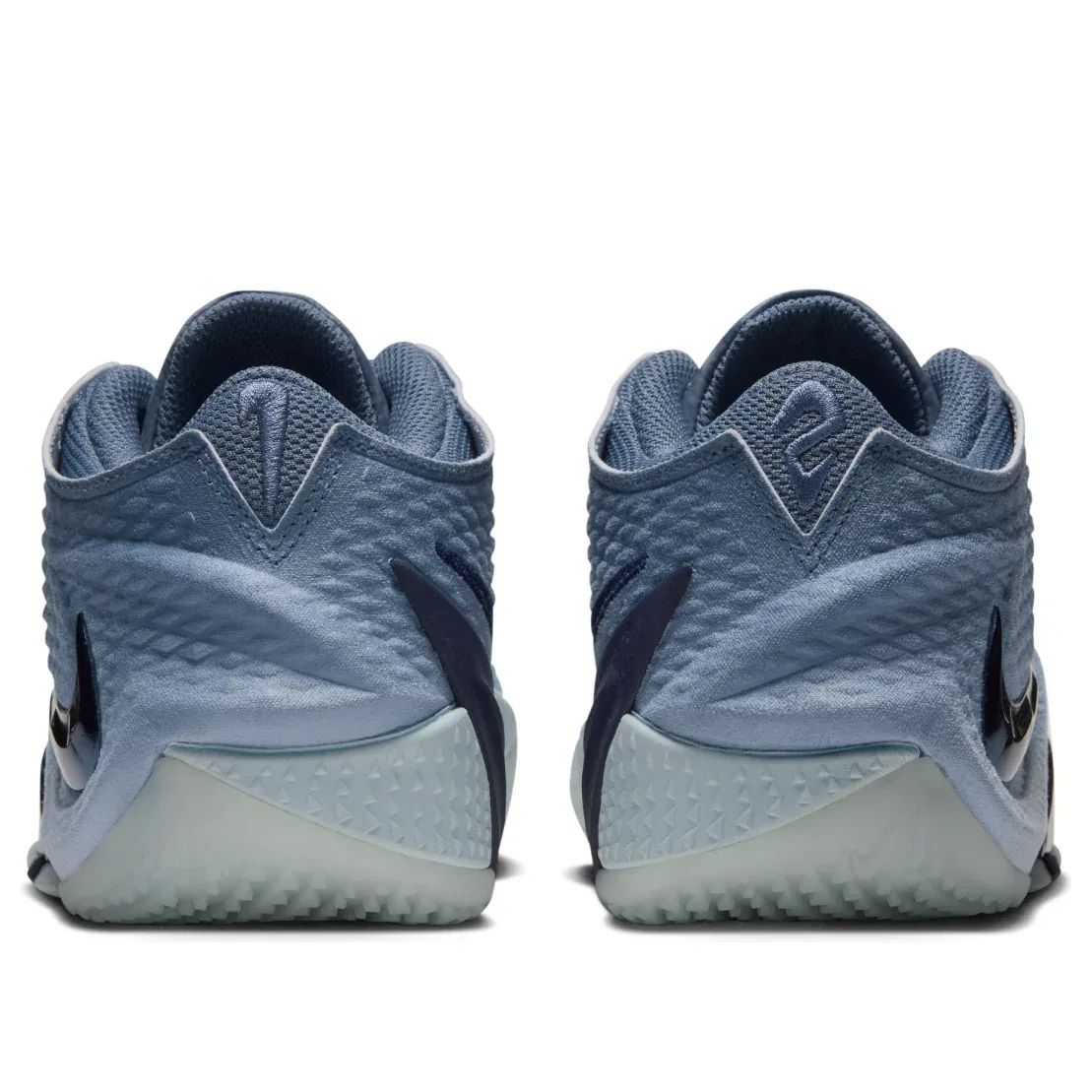 Детские кроссовки с синтетическим верхом Ja 4 'Jaws' Nike, Diffused Blue/Chambray/Glacier Blue/Blackened Blue — фото 4