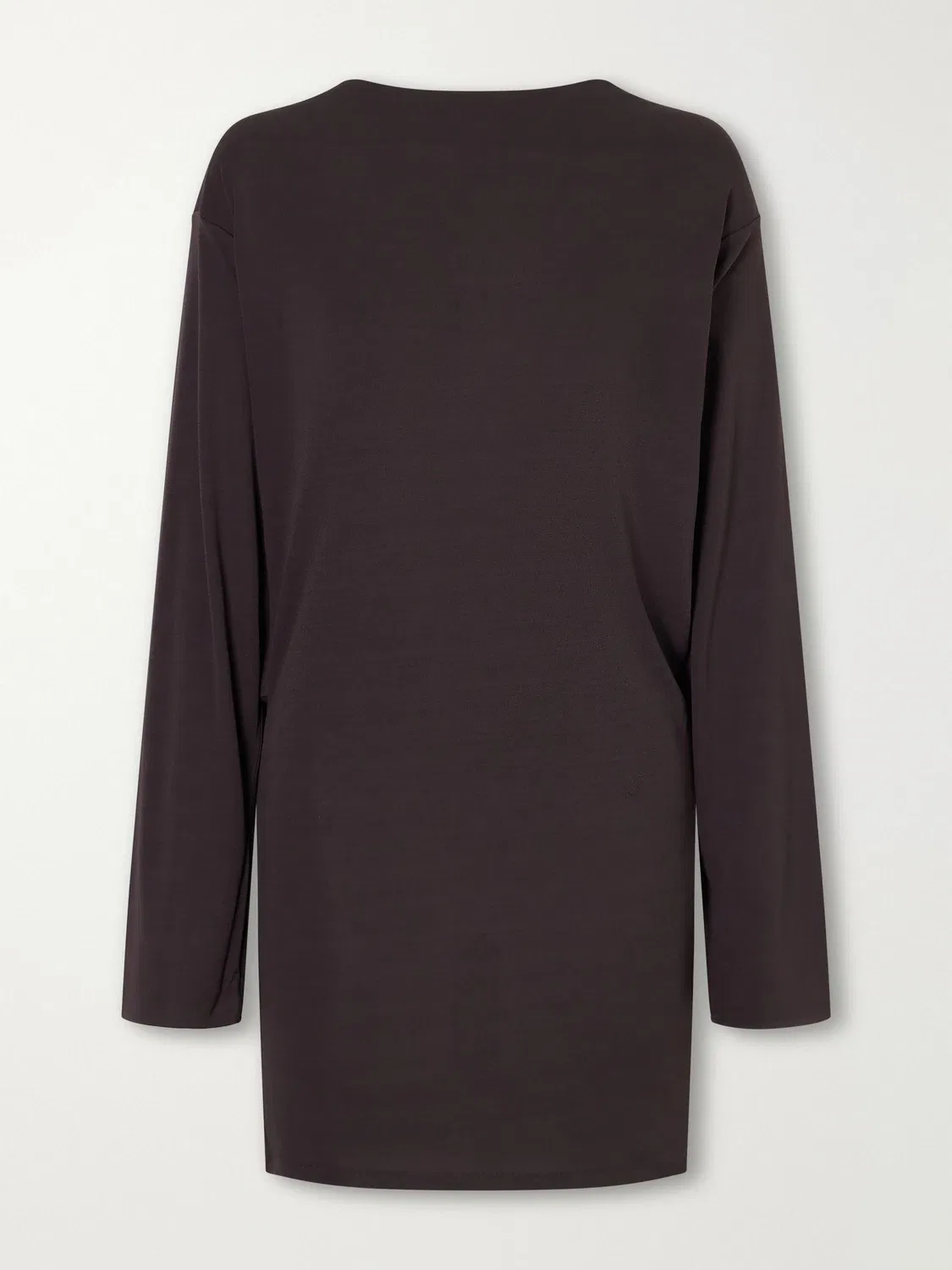 Мини-платье Mistral из эластичного джерси с драпировкой и открытой спиной Jacquemus, коричневый