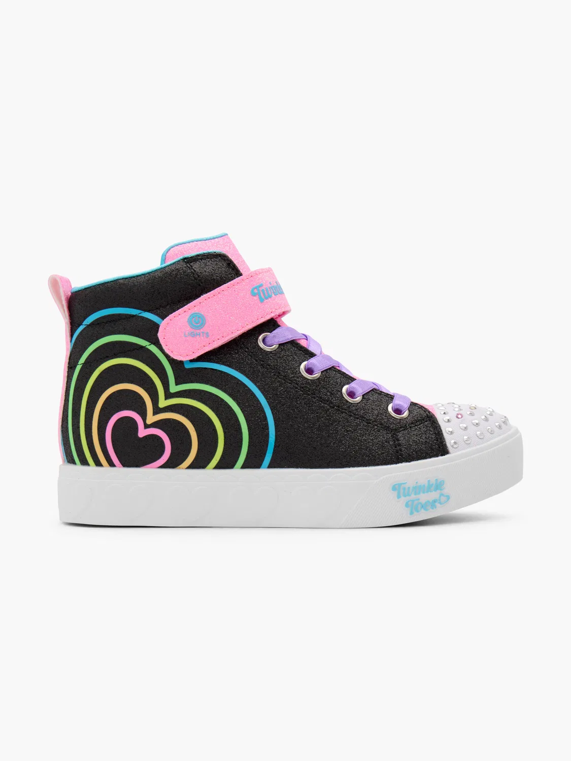 Детские кроссовки с подсветкой Skechers TWINKLE TOES, черный