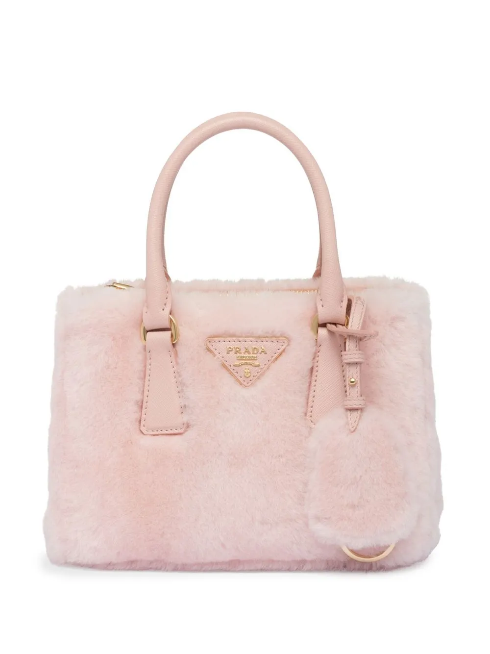 

Мини-сумка Galleria из овчины Prada, розовый