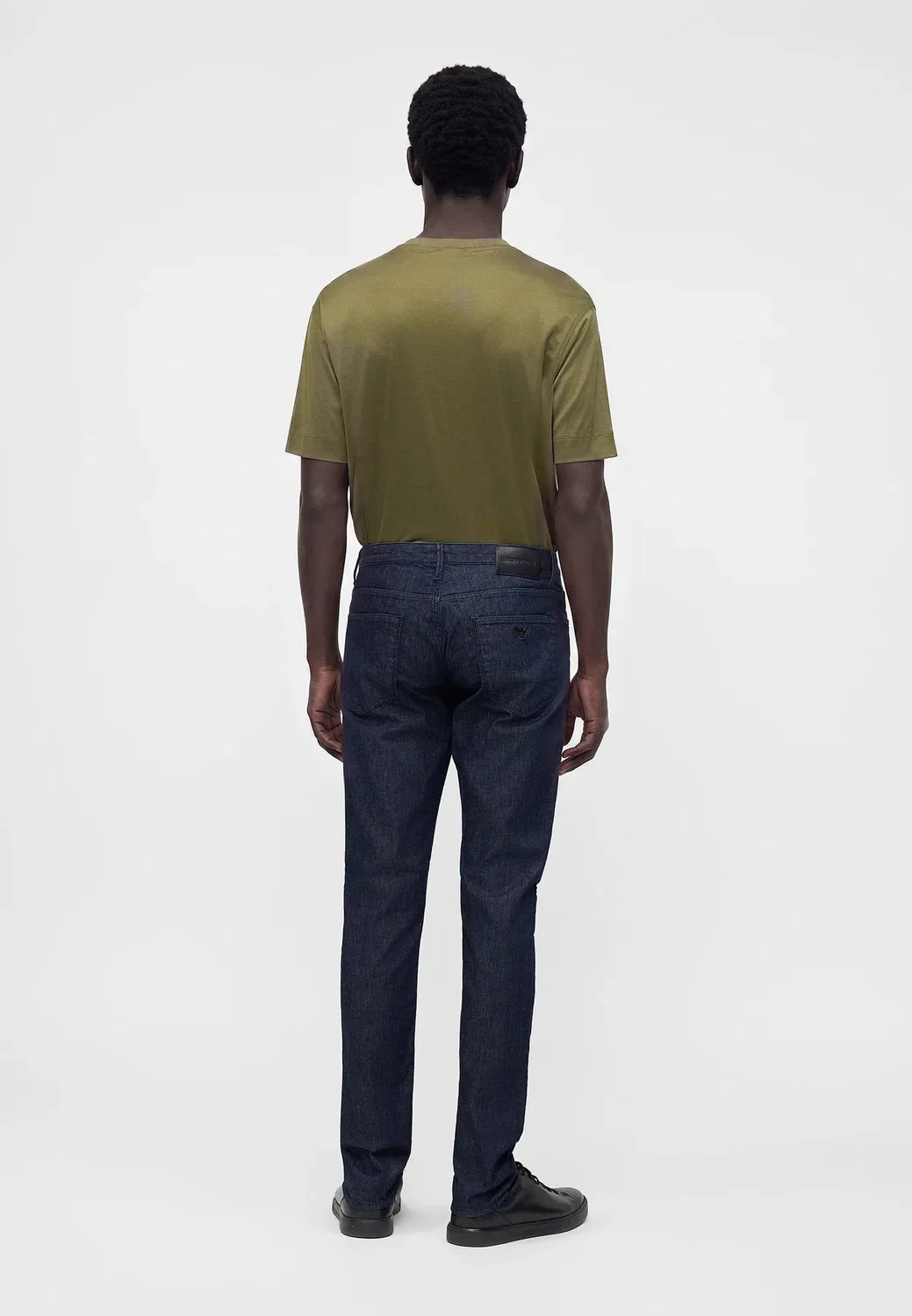Брюки с карманами - джинсы зауженного кроя Emporio Armani, Blue Denim — фото 3
