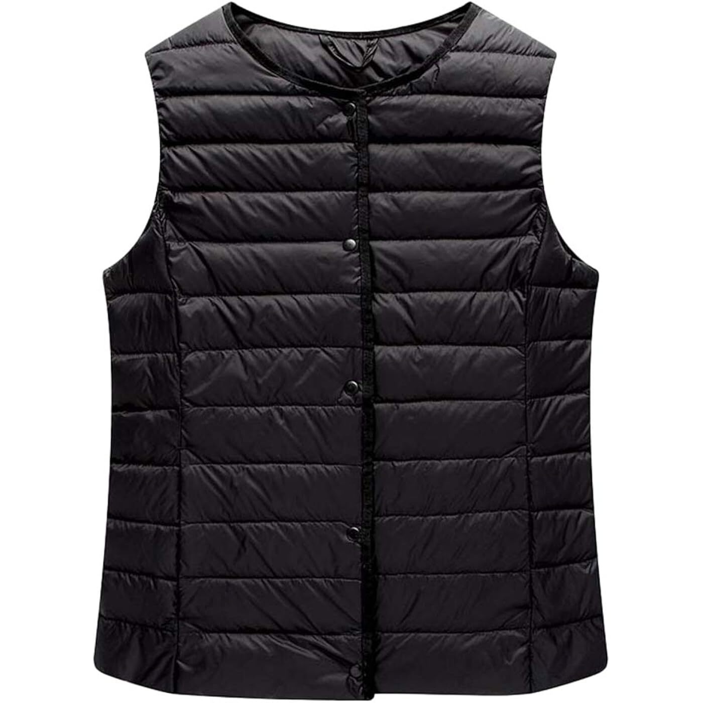 

Жилет Chickle Collarless Lightweight Quilted Zip Women's, черный