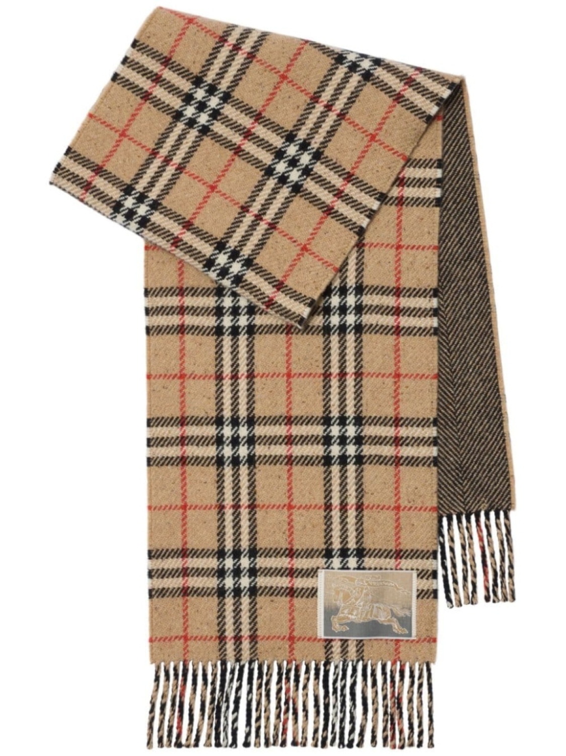 

Burberry двусторонний клетчатый кашемировый шарф, нейтральный цвет