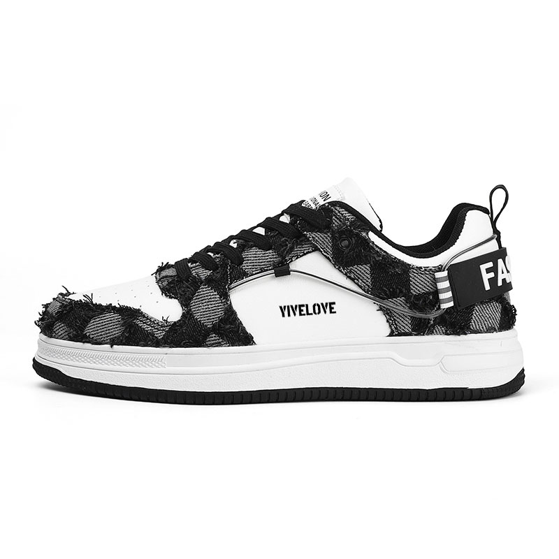 

Нескользящие и износостойкие легкие низкие мужские кроссовки YIVELOVE, White Black