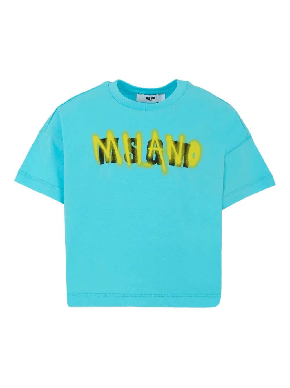 

Футболка с принтом граффити MSGM Kids, синий
