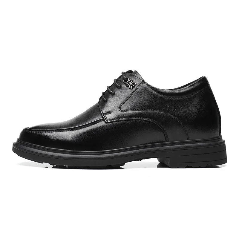 Мужские туфли Low top KJ, Ogy-558 Black Hidden Wedge 8cm Style