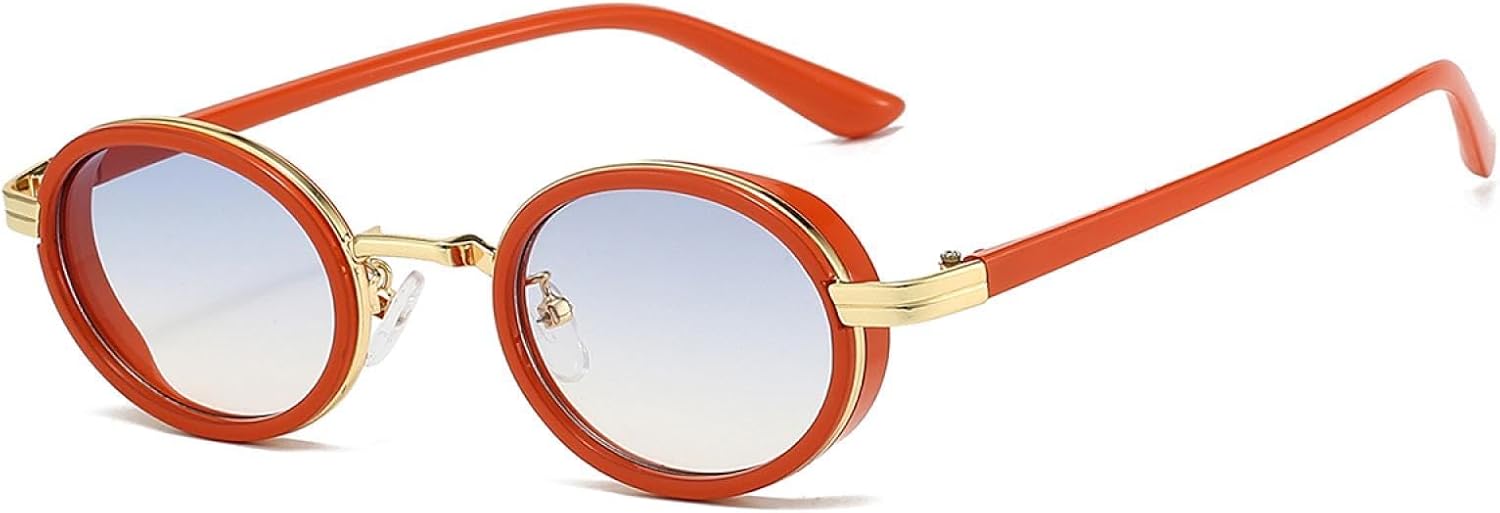 

Солнцезащитные очки с защитой от УФ-излучения UV400 | Панк, овальные, с металлическим градиентом, женские | Линзы конфетных цветов, для занятий спортом на открытом воздухе и вождения DSVIGF, G-o-gradient Blue