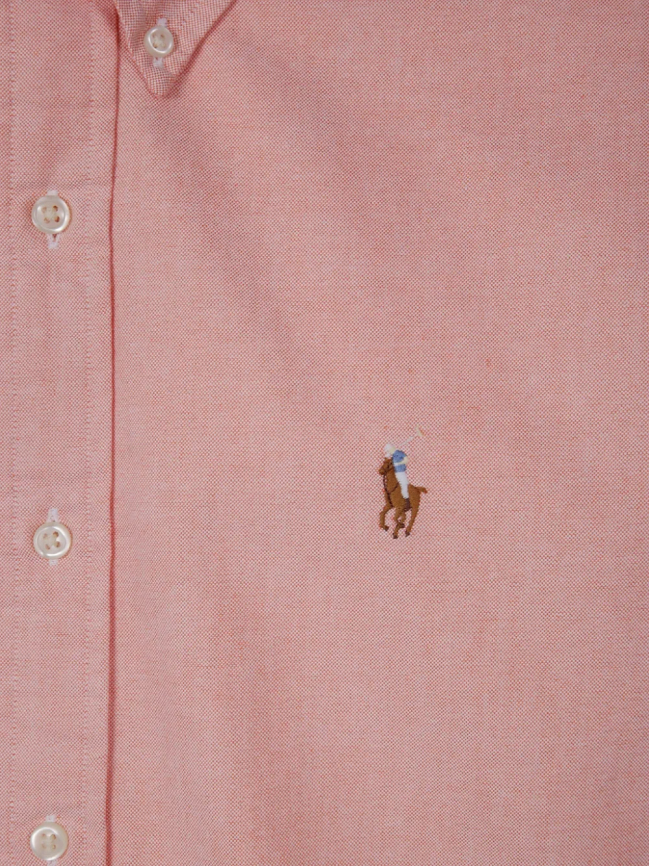 Рубашка с вышивкой Polo Pony Polo Ralph Lauren, оранжевый — фото 3