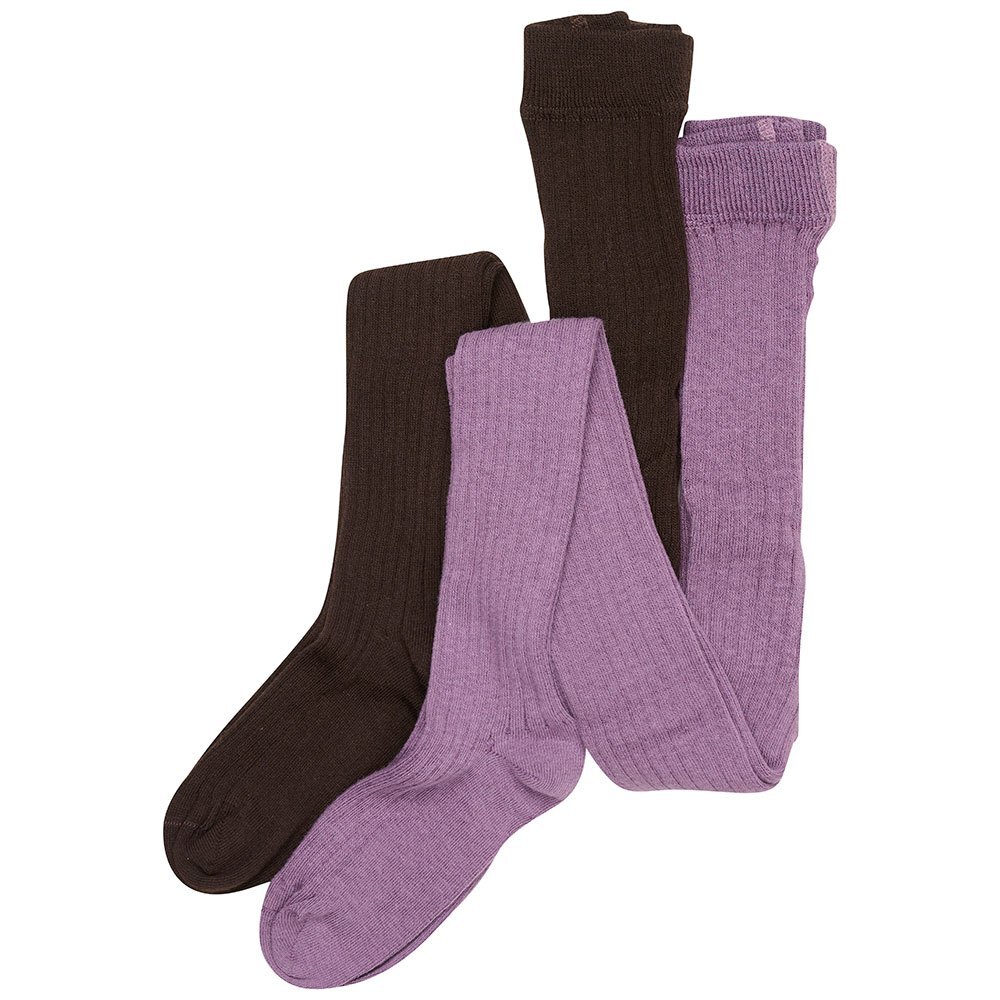 

Тайтсы Minymo Stocking Solid Rib 2 Pack, фиолетовый