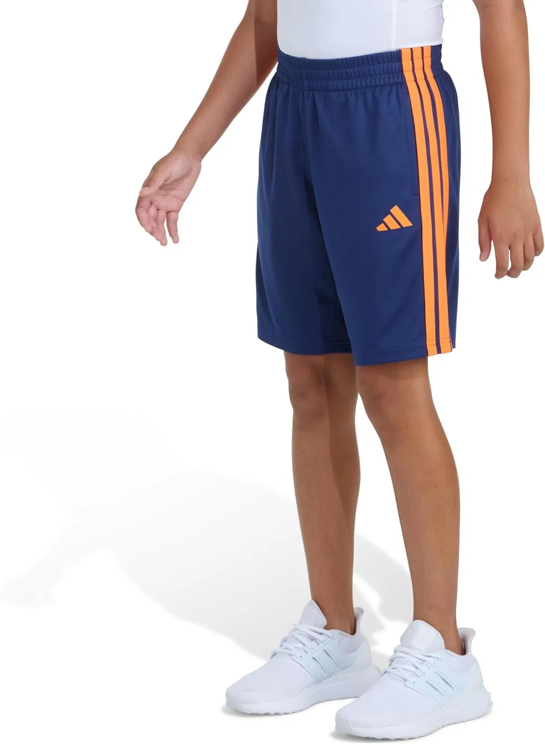 Шорты Athletic Mesh Shorts, adidas, Navy With Bright Orange — фото 4