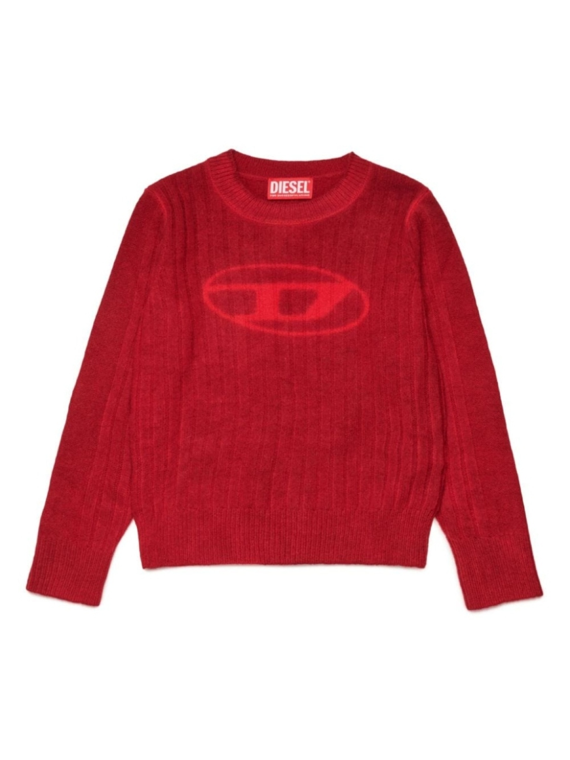 

Diesel Kids джемпер из смесовой шерсти с логотипом, красный