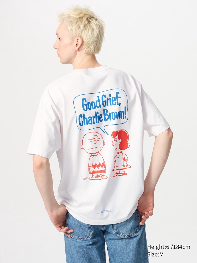 

Футболка с графическим принтом Peanuts ut Uniqlo, цвет 01 белый