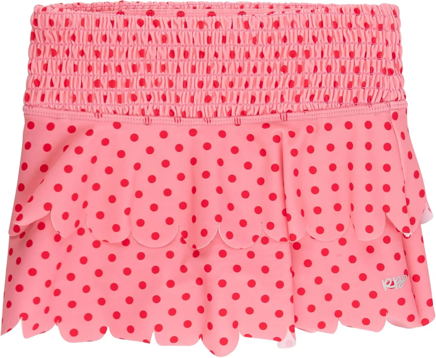 Юбка-шорты для девочек UPF50+ RuffleButts, цвет Bubblegum & Vintage Red Polka Dots