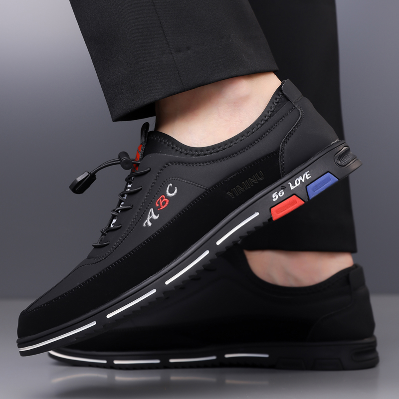 Eminu Мужские повседневные кроссовки Low Top черно-оранжевые, цвет Orange — фото 4