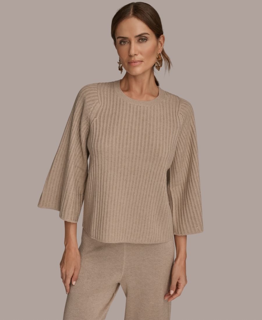 

Женский свитер, украшенный микропайетками Donna Karan New York, Nolita