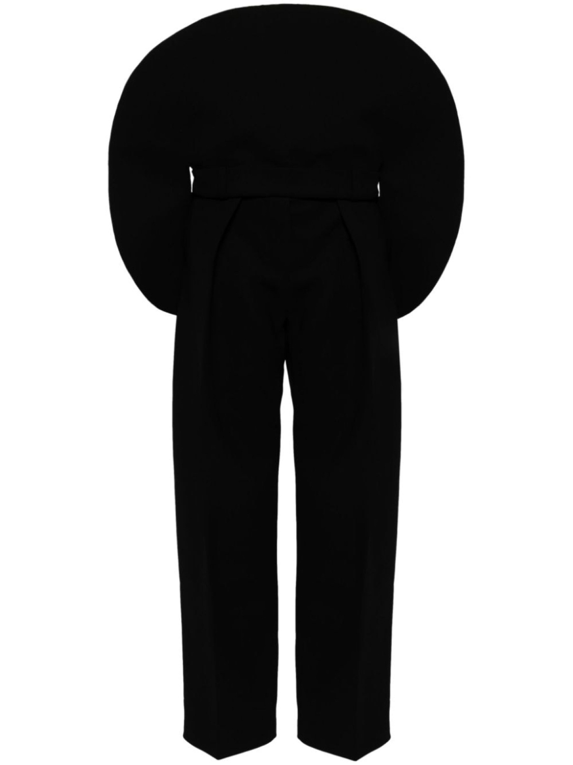 

Брюки прямого кроя оверсайз с аппликацией Jacquemus, черный