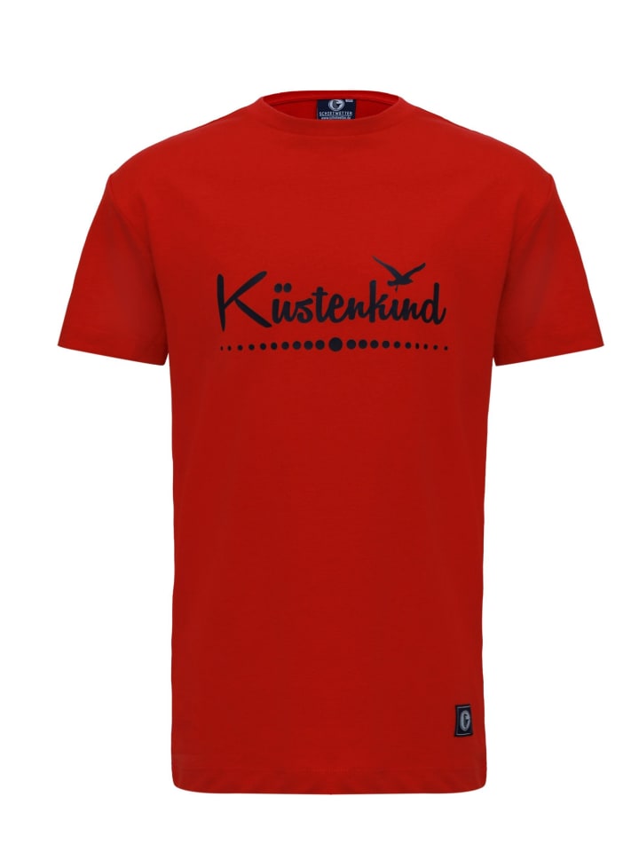 

Футболка SCHIETWETTER Küstenkind, Rundhals, цвет red-navy