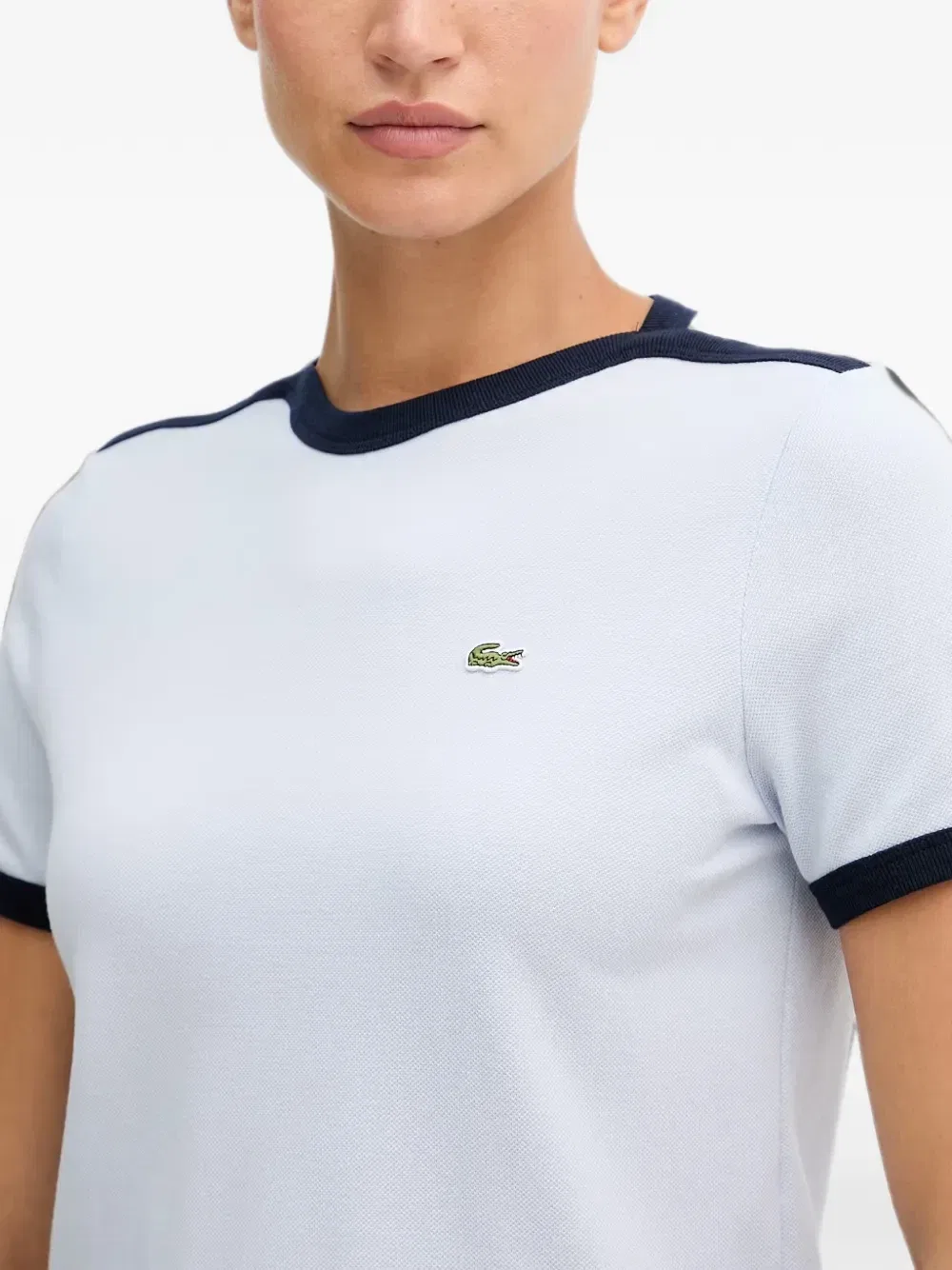 Футболка Lacoste с коротким рукавом и нашивкой-логотипом, синий — фото 4
