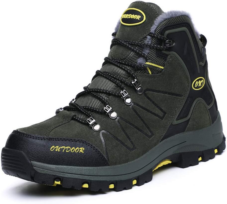 

Мужские туристические ботинки, уличная городская рабочая обувь, внедорожные боевые ботинки на высоком ходу с плюшевой подкладкой, хлопковые, зеленые, размер A-39/UK 6.5/US 7 Jlfzc