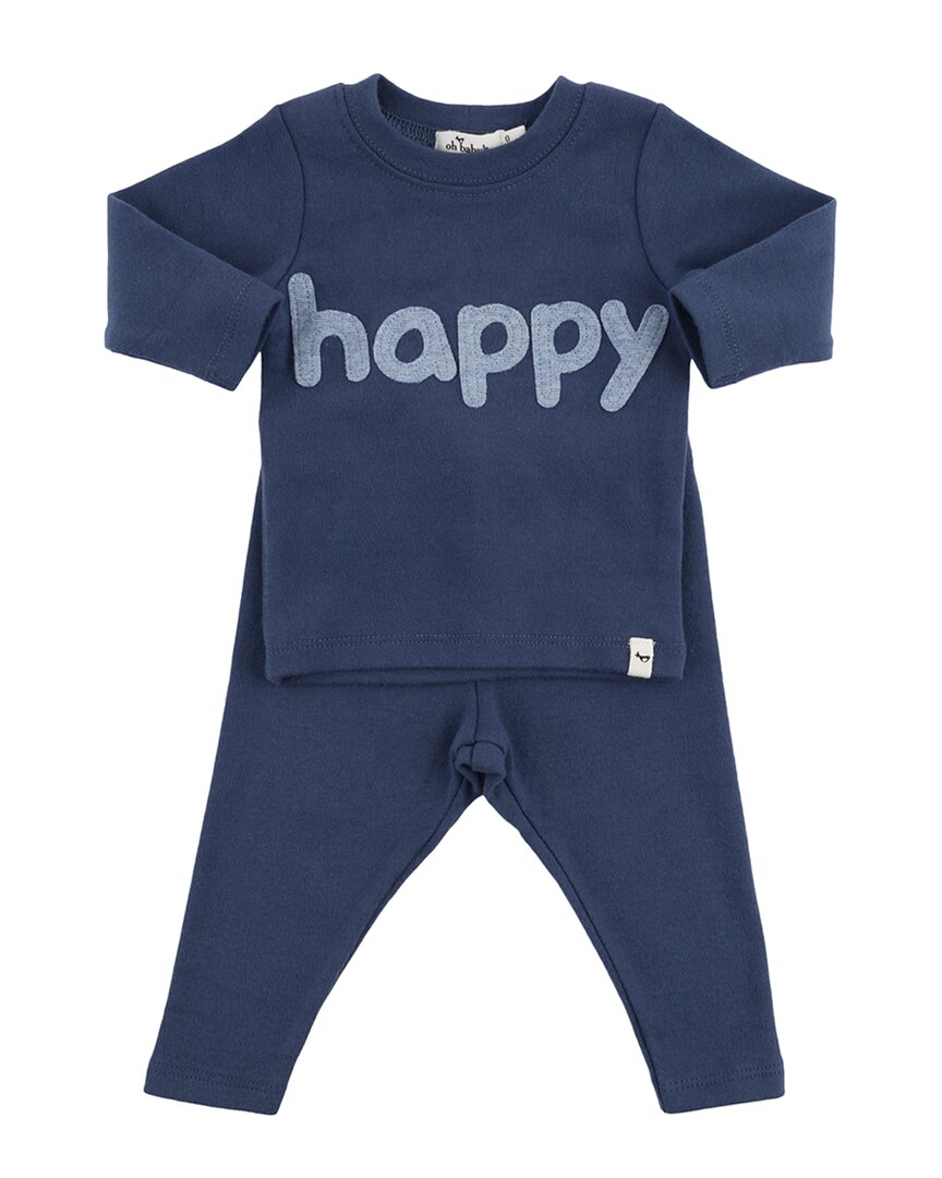 

О, детка! 2-предметный набор с аппликацией Fog Happy Oh baby!, синий