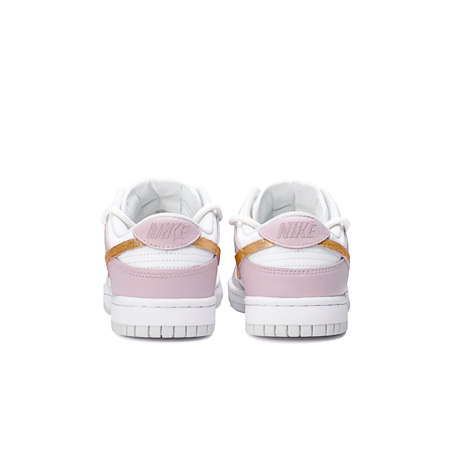

Кроссовки Nike Dunk Skateboarding Shoes Women's Low-top Pink/Gold/White, розовый