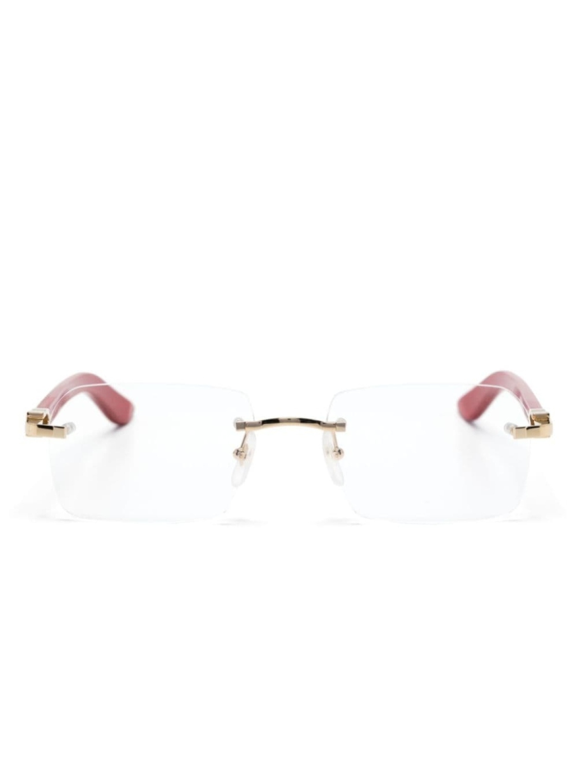 

Cartier Eyewear очки в прямоугольной оправе с логотипом, золотистый