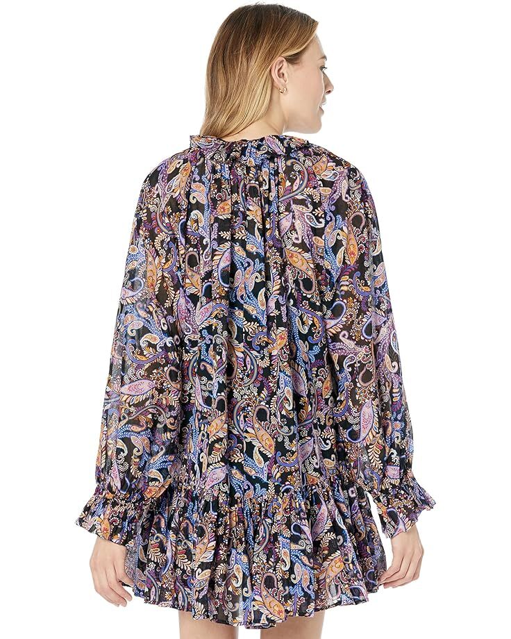 

Платье SUNDRY Paisley Boho Mini Dress, цвет Navy/Orchid