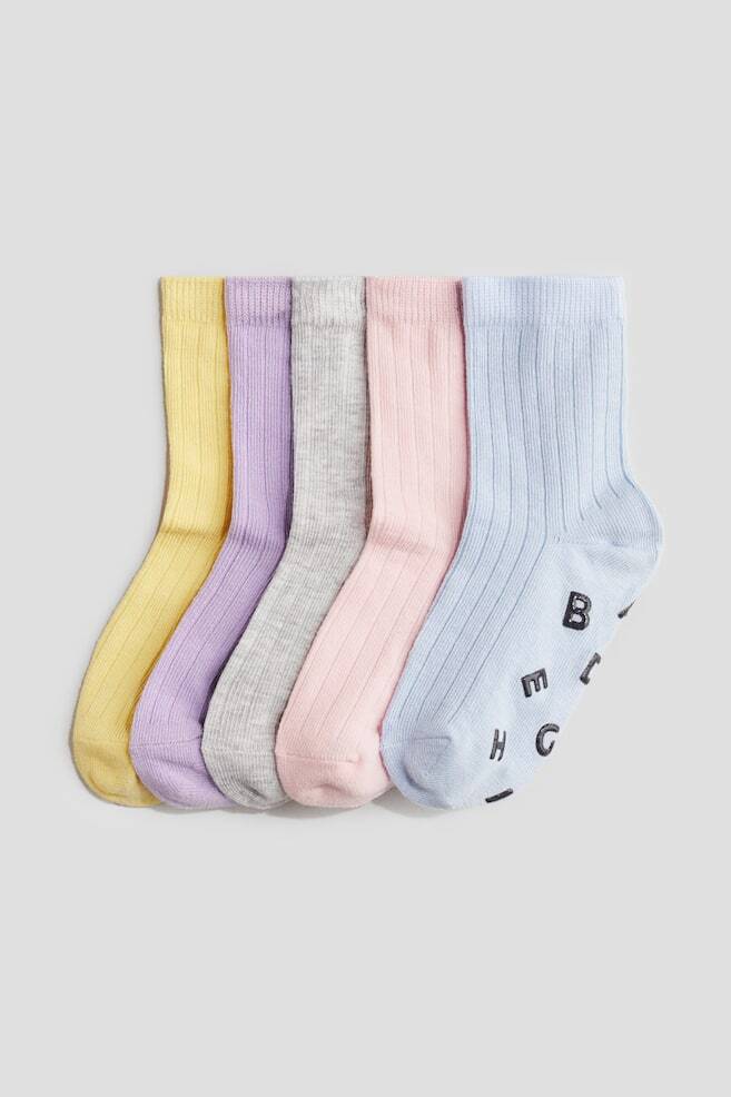 

Упаковка из 5 противоскользящих носков H&M, голубой