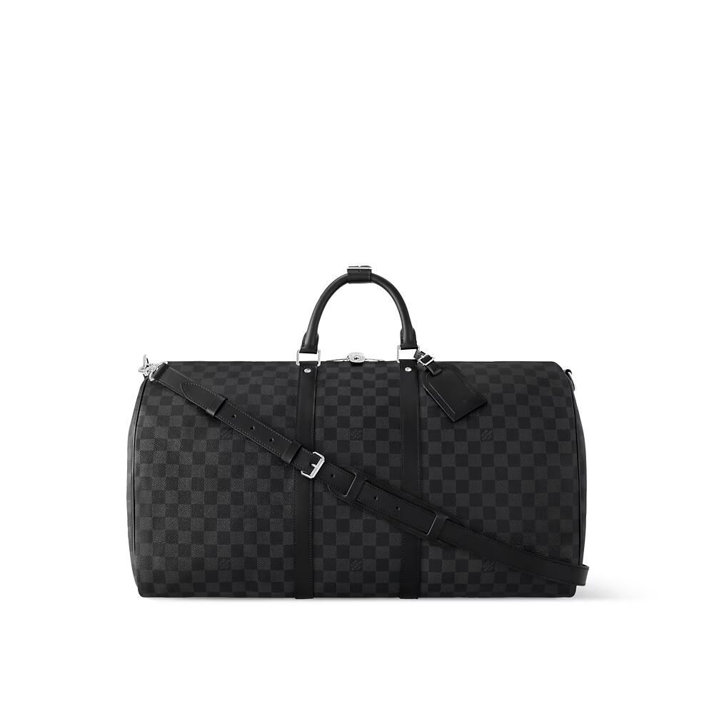 

Сумка Keepall Bandoulière 55 Louis Vuitton, серый