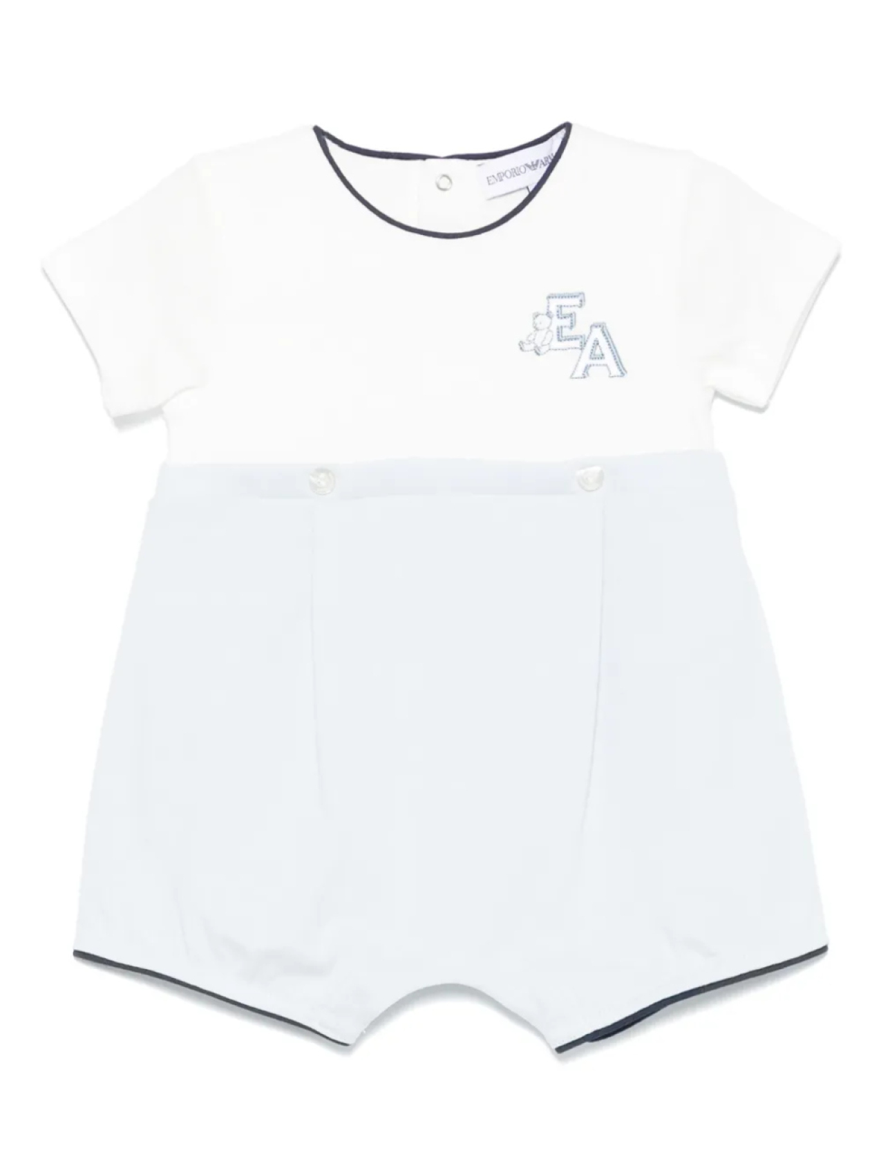 

Короткий комбинезон с логотипом Emporio Armani Kids, синий