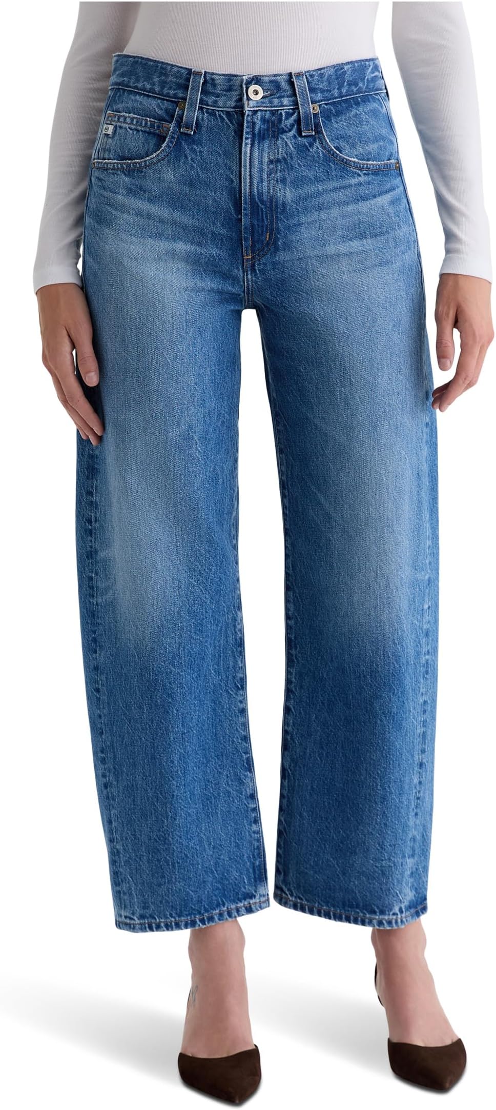 

Джинсы AG Jeans Hattie High Rise Barrel In Candid, цвет Candid