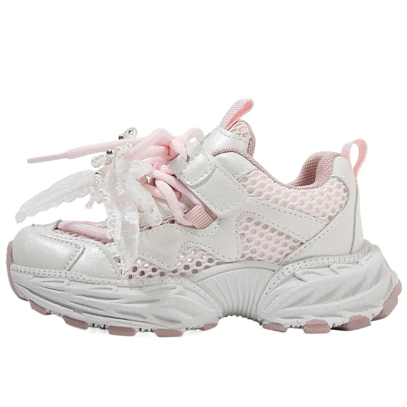 

Износостойкие дышащие низкие кроссовки Outdoor для детей MAIBUXIONG, розовый