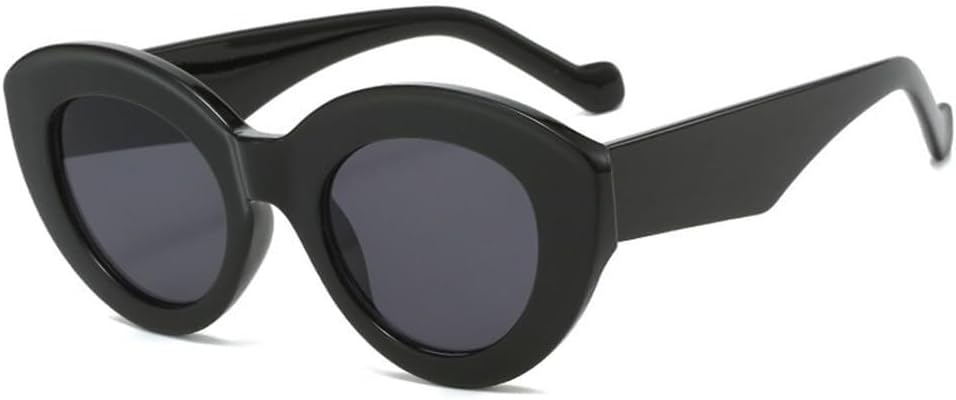 

Женские овальные солнцезащитные очки «кошачий глаз» зеленого цвета с защитой от УФ-излучения UV400. Мужские очки для занятий спортом на открытом воздухе, бега и езды на велосипеде LXLHWN, Black Gray