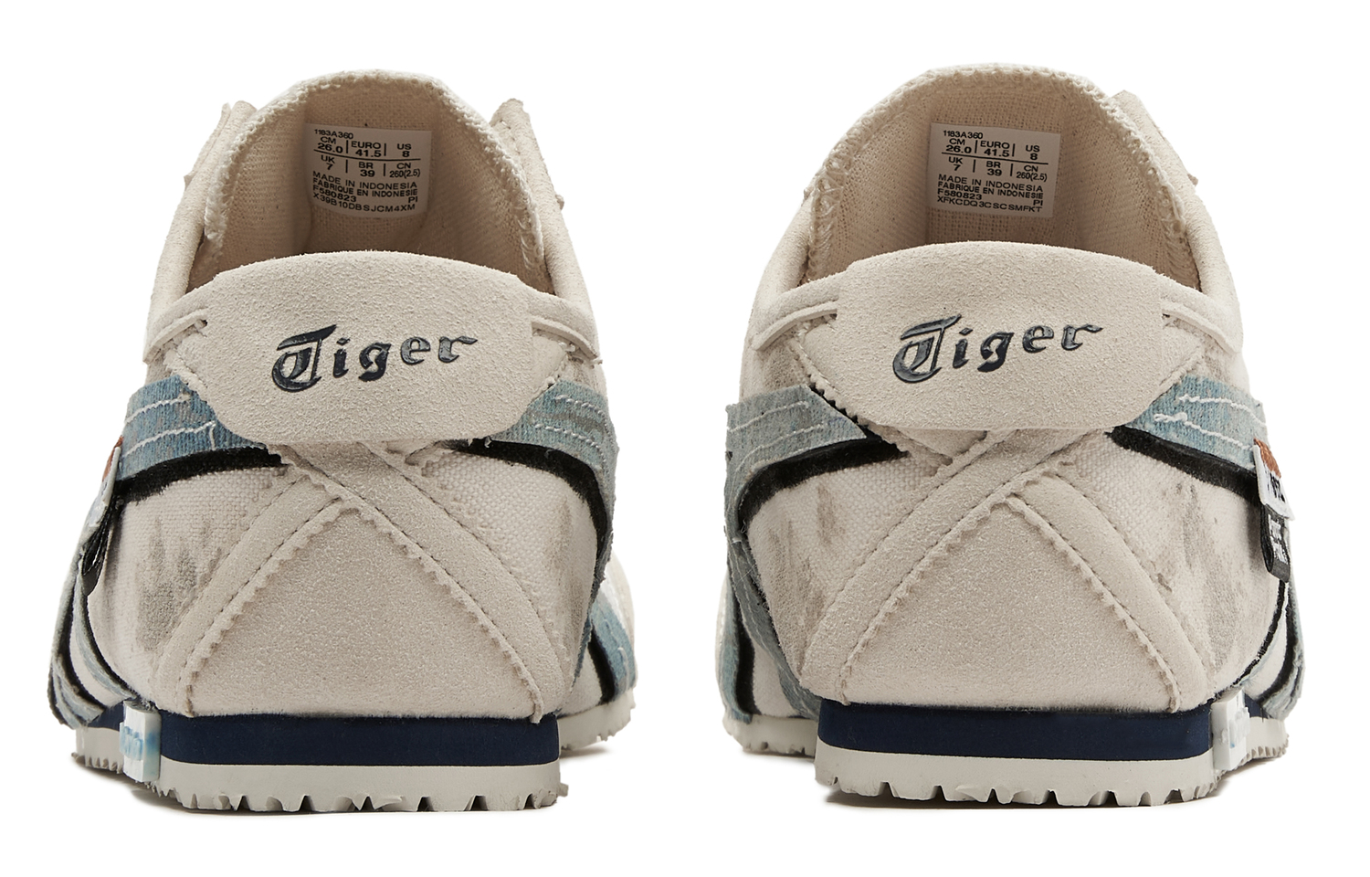 Кроссовки Onitsuka Tiger MEXICO 66 Lifestyle Shoes Unisex Low-top Meter/Black/Blue, бежевый/черный/синий — фото 3