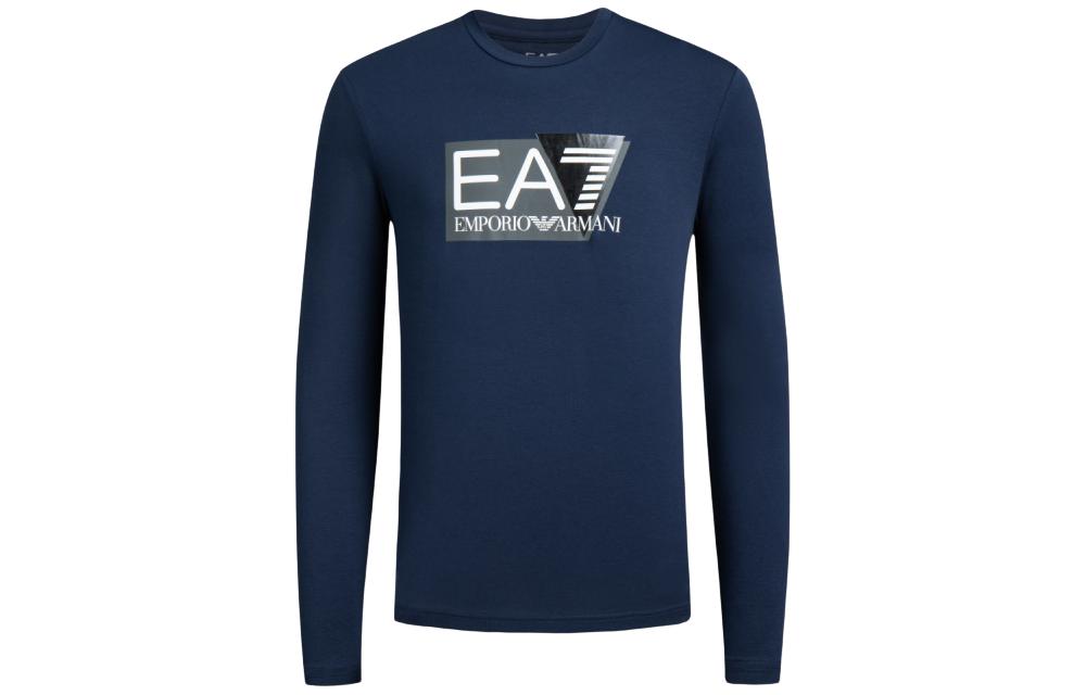 EMPORIO ARMANI Футболка EA7 SS24 мужская темно-синяя — фото 3