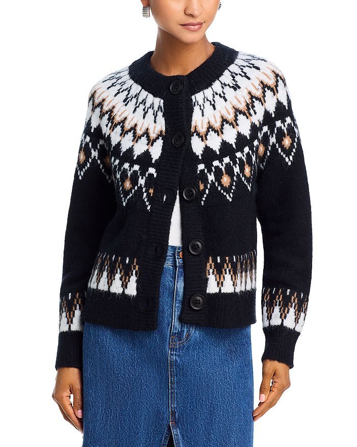 

Кардиган AQUA Heart Fair Isle, черный