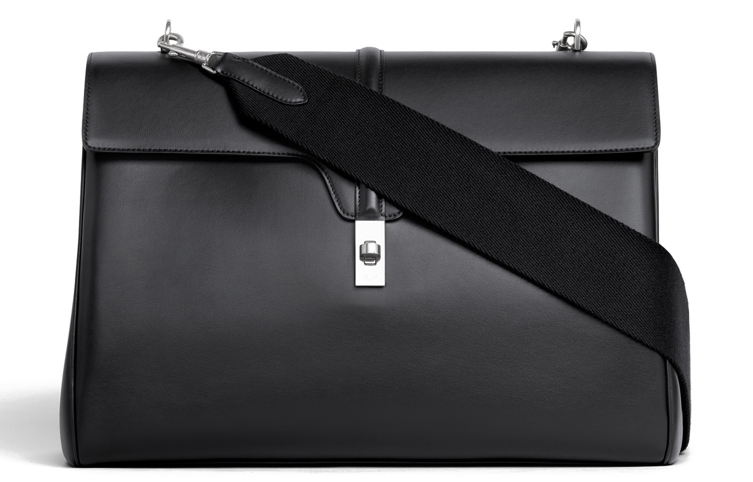 

CELINE Гладкая кожаная наплечная сумка через плечо мужская черная серебристая