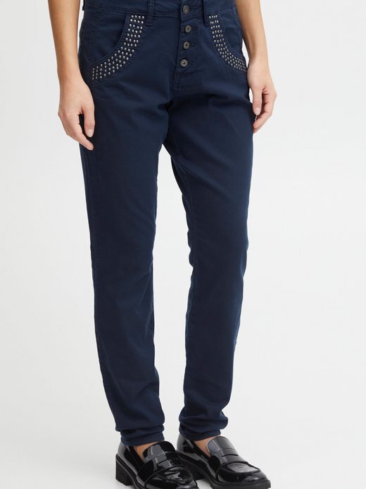 

Брюки из ткани пзмелина Pulz Jeans, синий