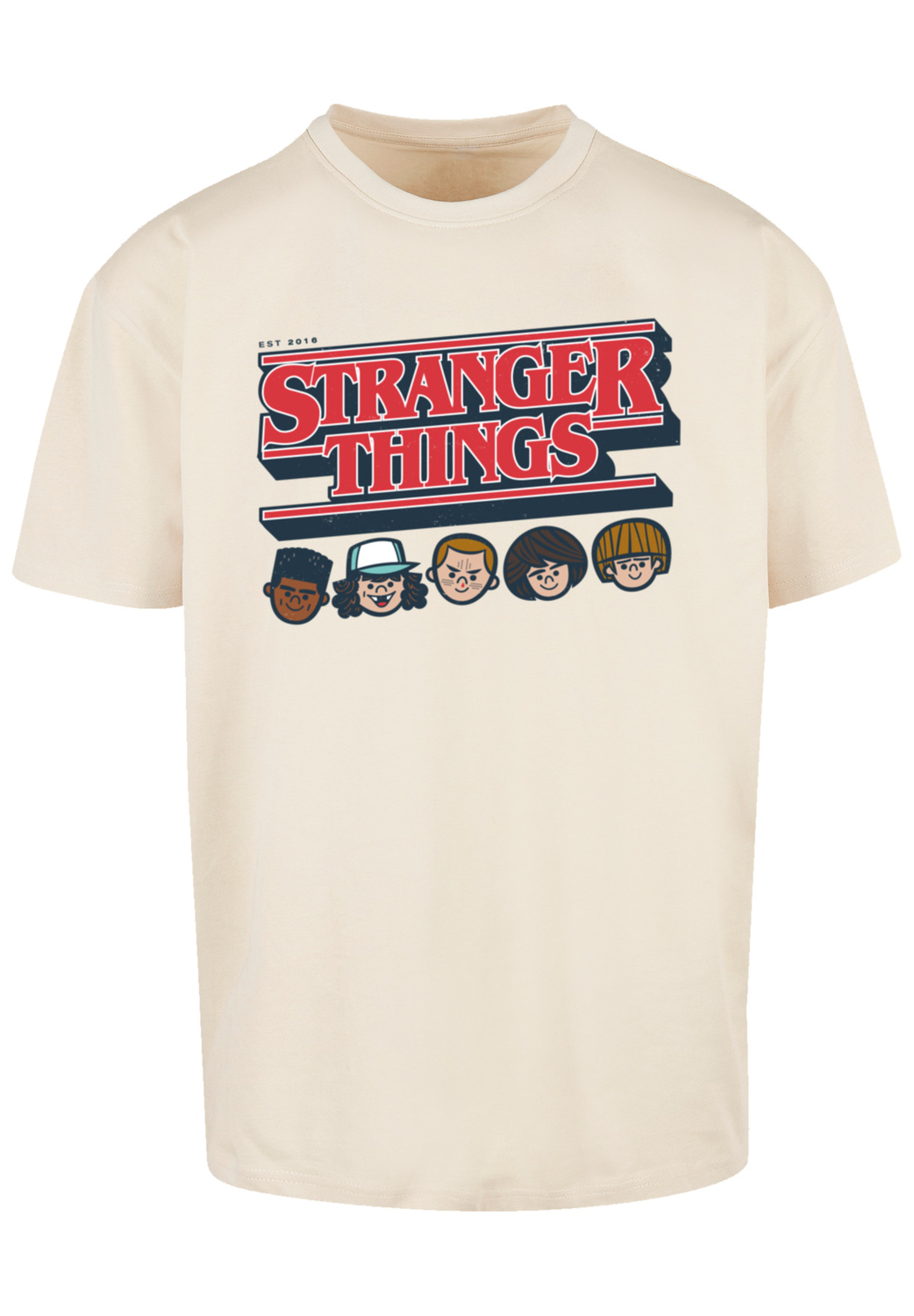 

Футболка F4NT4STIC Stranger Things Caricature Logo Netflix TV Series, песочный