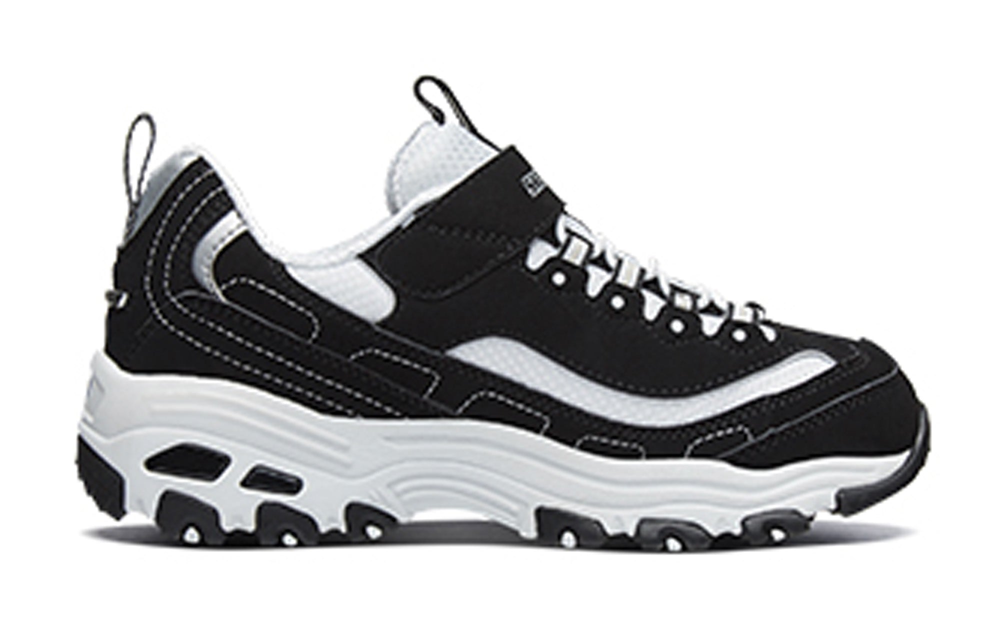Кроссовки Skechers D'Lites Low-Top Running Shoes K White/Black 996212L-BKW, черный — фото 2
