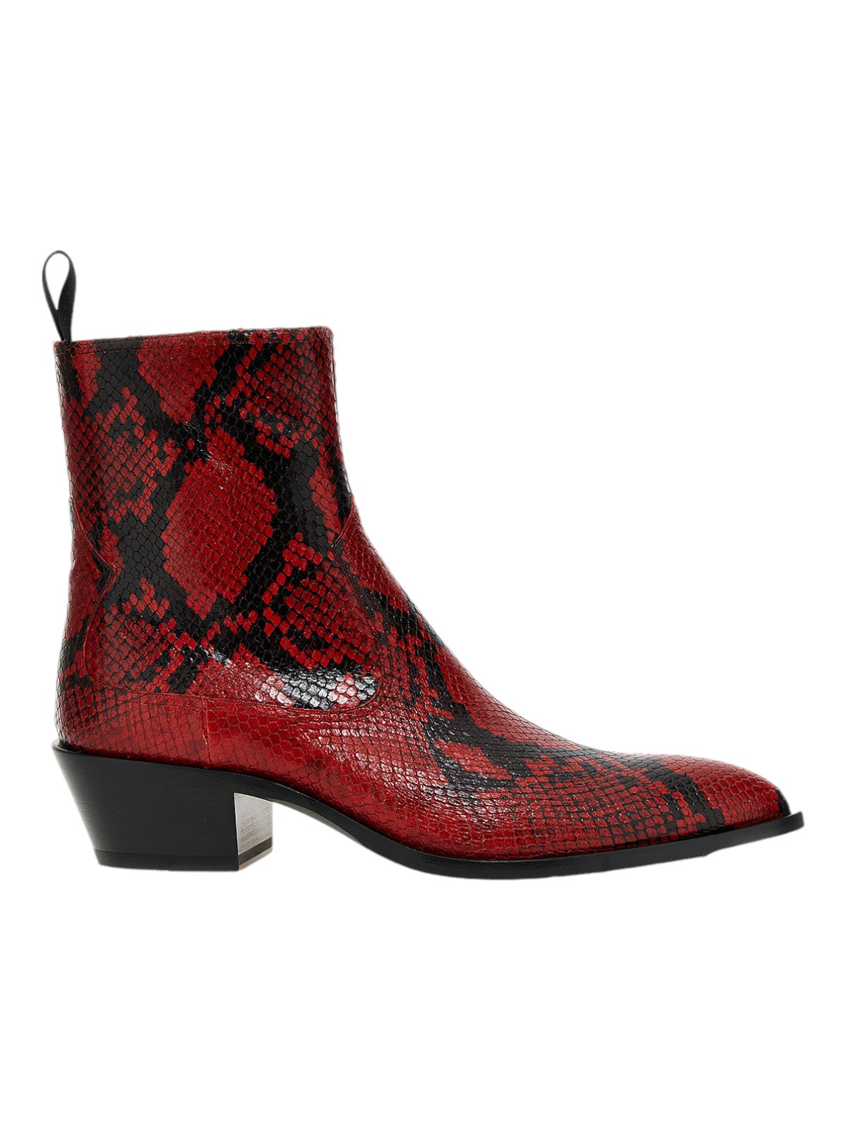 

Bally Gaiman 6303991 Мужские кожаные ботинки с рубиновым принтом и анималистичным принтом, красный