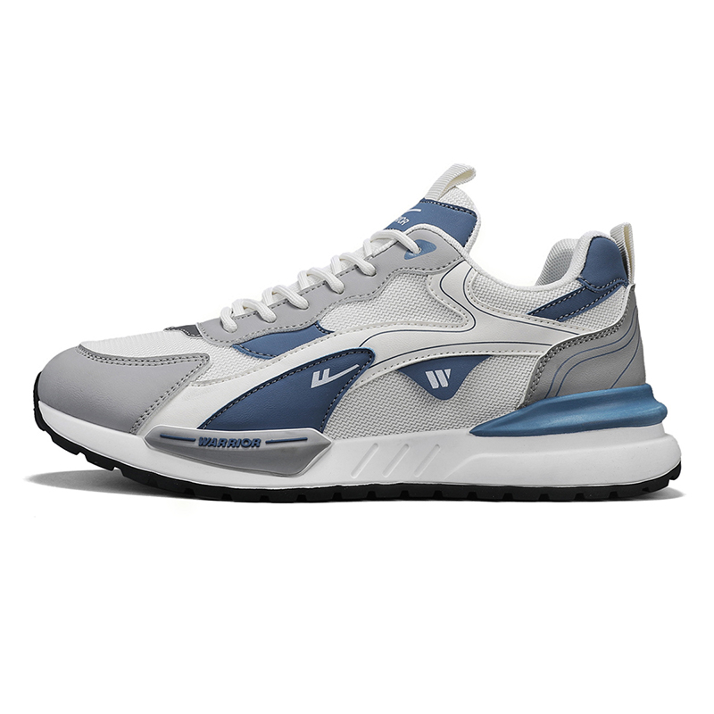 

WARRIOR Кроссовки Durable Breathable Lightweight Low-Top Casual Shoes Men's White Gray Blue