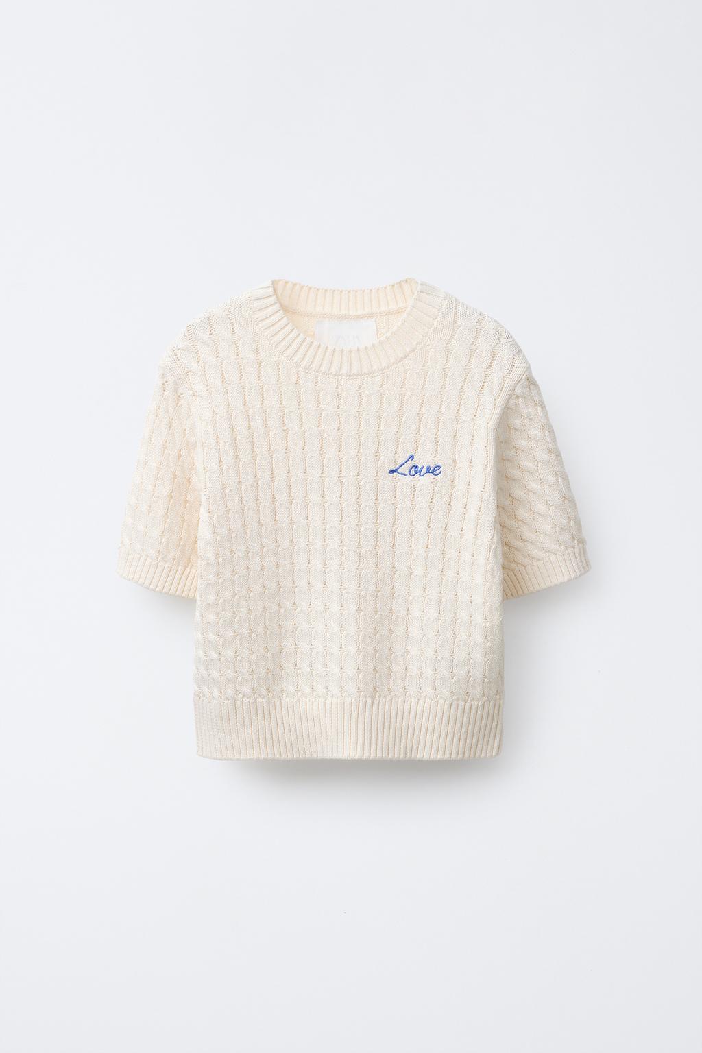 

Свитер ручной вязки ZARA, экрю